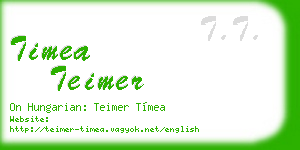 timea teimer business card